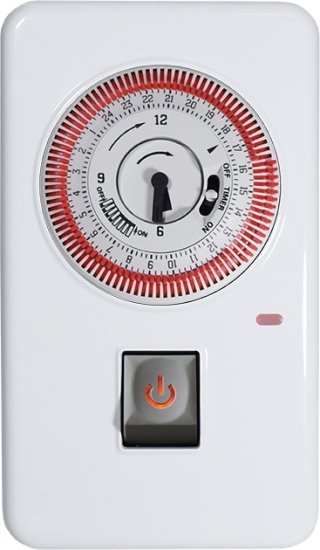 שעון 24 שעות על הטיח Wise Electric S3 צבע לבן