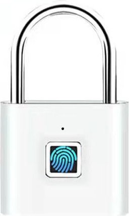 מנעול תליה חכם עם טביעת אצבע Quick מבית Elock צבע ניקל
