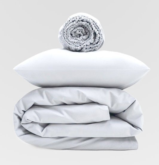 סט מצעים זוגי 160x200 במבוק Arige Gad לבן