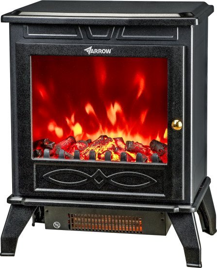 קמין חימום חשמלי Arrow 1800W - צבע שחור