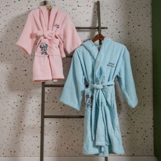חלוקי רחצה לילדים 100% כותנה לגילאי 14–16 מבית Vardinon – Sweet Mickey