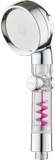 מקלח יד 4 מצבים עם הגברת לחץ מים Aquila Avishag – צבע נירוסטה כסופה