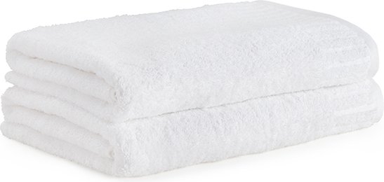 2 מגבות גוף 70x130 ס"מ 100% כותנה דגם Noam מבית ערד טקסטיל – לבן