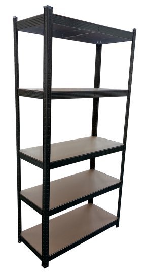 כוננית מתכת פרימיום 5 מדפים PROXEN 322-GSS2 שחור