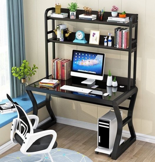 שולחן כתיבה זכוכית 120 ס"מ RIO Multi Garden שחור