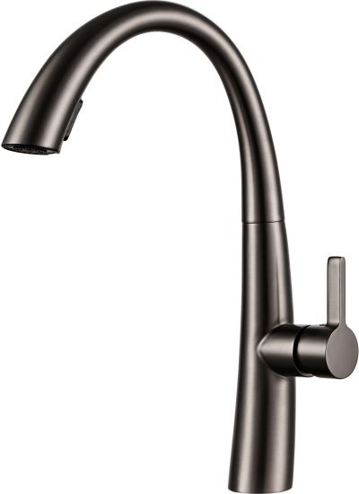 ברז מטבח נשלף Aquila Premium Wave – אפור מטאלי