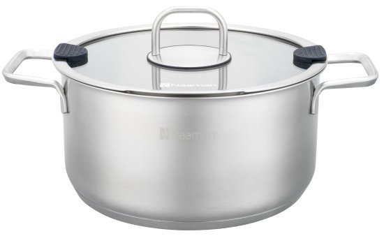 סיר נירוסטה עם מכסה זכוכית 3 ליטר – Naaman Silvere