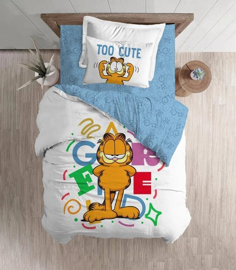 סט מצעים 3 חלקים 100% מיקרופייבר 120x200 ס"מ מבית Homestyle – דגם Cute Garfield