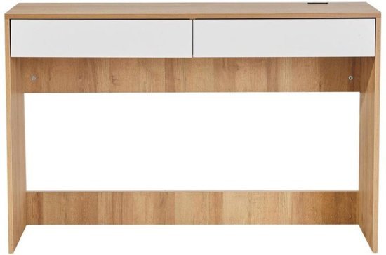 שולחן כתיבה דגם ארבל מבית Ramos - צבע עץ אלון / לבן