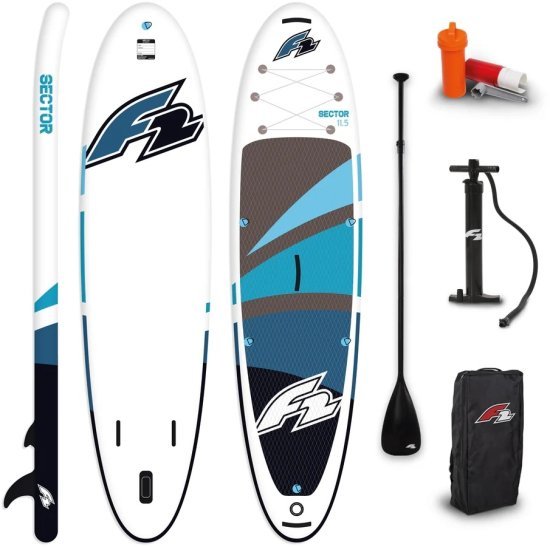 סאפ מתנפח איכותי עם משוט F2 Sector - כחול / מידה 12.2