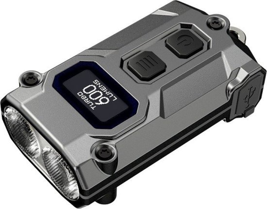 פנס כיס נטען דגם TINI3 עמיד למים IP54 מבית Nitecore – צבע אפור