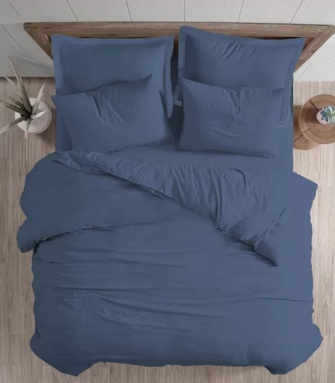 ציפה לשמיכה זוגית 100% כותנה 200x220 ס"מ סדרת Mix And Match מבית Homestyle – כחול