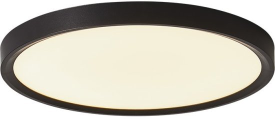 צמוד קיר / תקרה עגול 40W קוטר 50 ס"מ דגם ARENA מבית Eurolux – צבע שחור, גוון תאורה מתכוונן