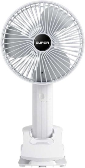 מאוורר קליפס שולחן נטען Bpower - צבע לבן