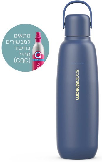 בקבוק הגזה תרמי 900 מ"ל – Sodastream FIZZ & GO, כחול