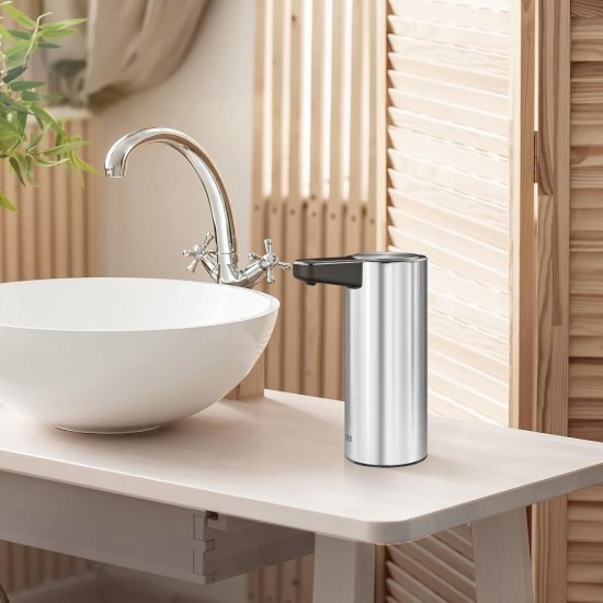 דיספנסר אוטומטי חכם נטען לסבון נוזלי Eko Aroma Deluxe – נירוסטה