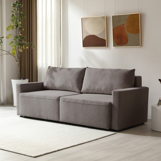 ספה תלת מושבית נפתחת למיטה זוגית עם ארגז מצעים דגם Paradox מבית Bradex - צבע אפור