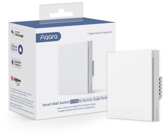 מפסק קיר חכם לחצן יחיד ללא קו אפס Aqara H1 צבע לבן