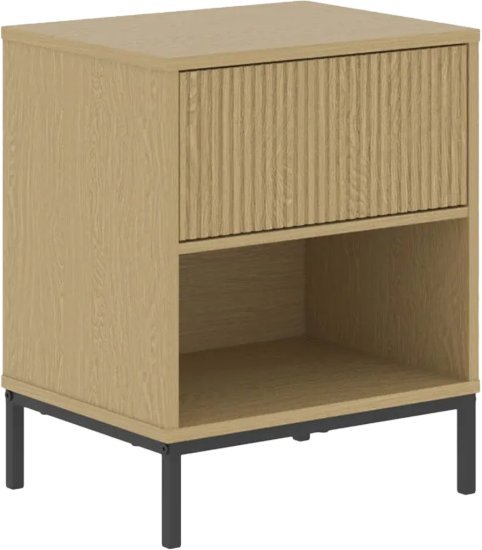 שידת לילה מעוצבת דגם 3073 מבית Step Up - צבע אלון