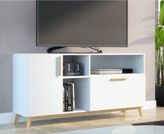 שידת אחסון קומודה דגם Omega מבית Bradex - צבע לבן