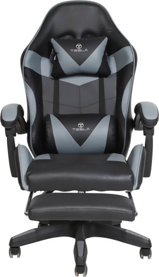 כיסא גיימינג 7038 עם הדום וכרית עיסוי – Tesla
