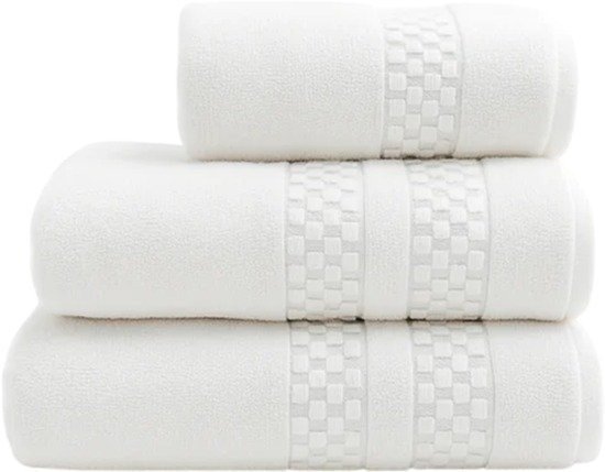 סט 6 מגבות פנים 100% כותנה 50x90 ס"מ קולקציית זירו-טוויסט מבית Arige Gad – צבע לבן