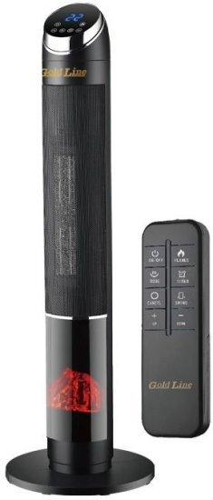 מפזר חום טורבו הוריקן Flame Effect 2200W דגם ATL-948B מבית Gold Line - צבע שחור