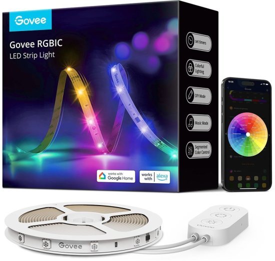 פס תאורה חכמה אלחוטי Govee RGBIC Wi-Fi + Bluetooth – אורך 5 מטר