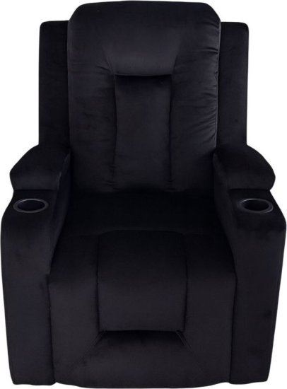 כורסת טלוויזיה מבד דגם SoftNest מבית King Comfort - צבע שחור