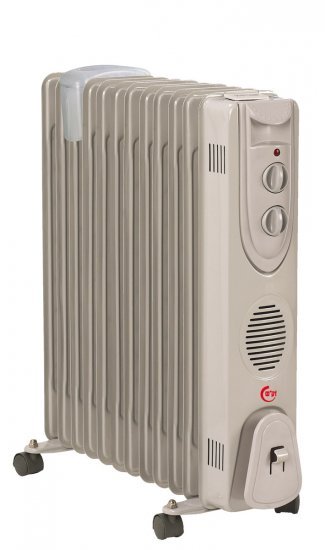 רדיאטור 12 צלעות EF-012 2500W זק''ש + מתקן לחות