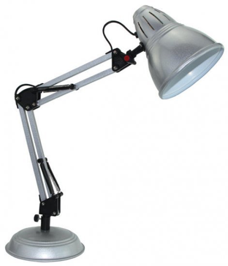 מנורת שולחן עם זרוע מתכווננת Omega Flamengo 40W – צבע כסוף