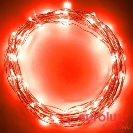 5 מטר גרילנדה ננו לד אדום Eurolux