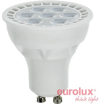 נורת LED דקרויקה Eurolux 1Wx7 GU10 גוון אור 6000K