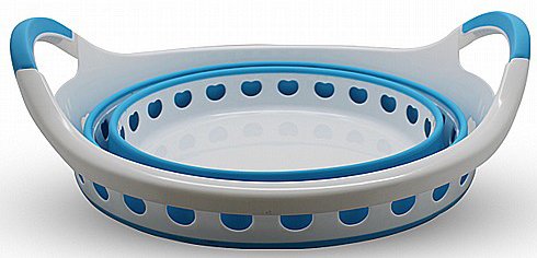 סל כביסה עגול מתכווץ 35 ליטר Bpatent - אפור