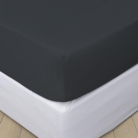 סדין ג'רסי 100% כותנה למיטה בגודל 200x220 ס''מ מבית Vardinon - אפור כהה