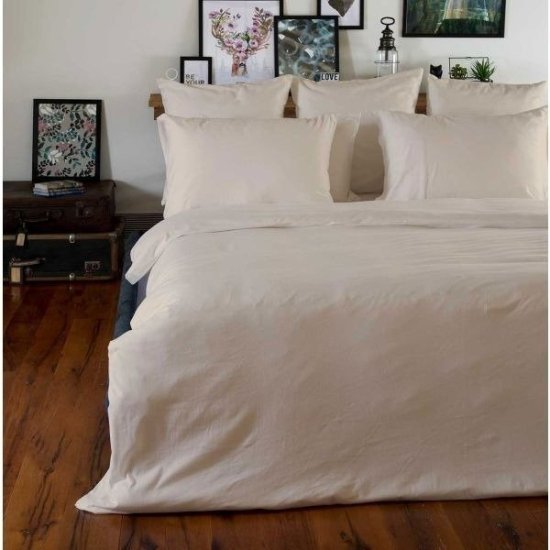 ציפה לשמיכת יחיד ג'רסי 100% כותנה 150x200 ס''מ מבית Vardinon - צבע קרם