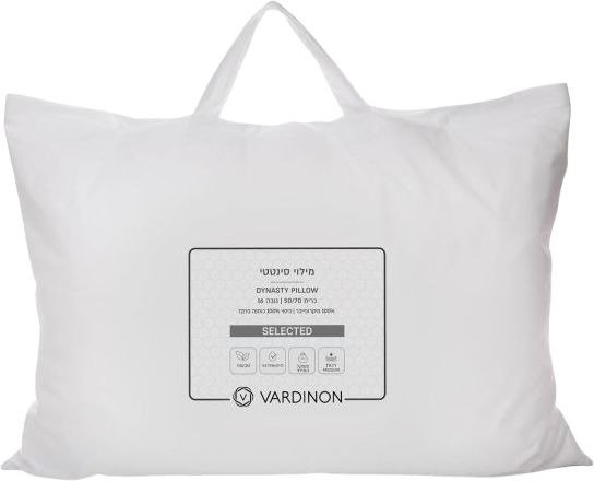כרית שינה פרקל 100% כותנה במילוי סיבי הולופייבר 50x70 ס''מ מבית Vardinon - דגם Dynasty