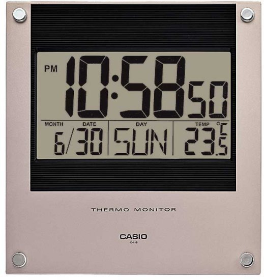 שעון קיר / שולחני דיגיטלי Casio ID-11S-1DF - צבע אפור