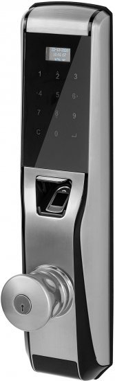 מנעול חכם עם טביעת אצבע, קוד אישי וצ'יפ קירבה Elock Premium - צבע Sand Chrome