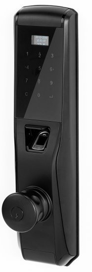 מנעול חכם עם טביעת אצבע, קוד אישי וצ'יפ קירבה Elock Premium - צבע שחור