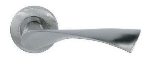 ידיות דלת פנים דגם מילאנו + זוג רוזטות תפוס פנוי מבית Yale - צבע ניקל