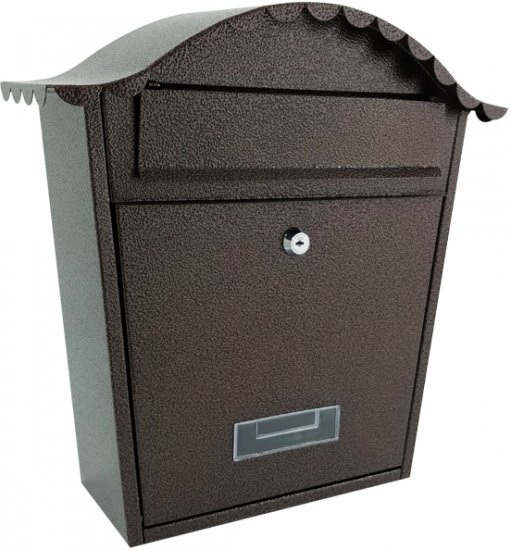 תיבת דואר לשם צבע ברונזה מבית זרועות שיח