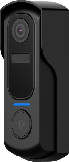 פעמון וידאו חכם 1080p HD הנשלט באמצעות אפליקציה Elock Buzz - צבע שחור