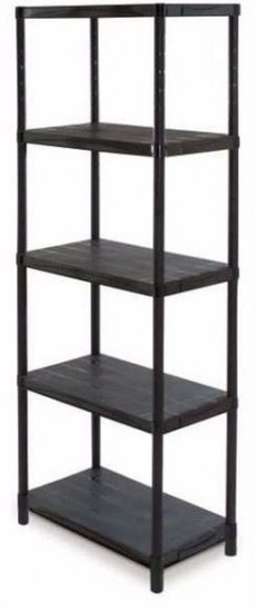 סט 5 מדפים 15 אינטש - צבע שחור תוצרת כתר