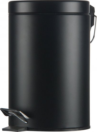 פח דוושה עגול 3 ליטר עם דוושה Aquila - צבע שחור