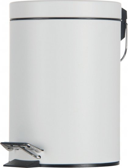 פח דוושה עגול 3 ליטר עם דוושה Aquila - צבע לבן