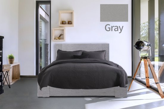 מיטה וחצי 120x190 דגם 7010 עץ דחוס + מזרן מתנה מבית Olympia - צבע מלמין אפור