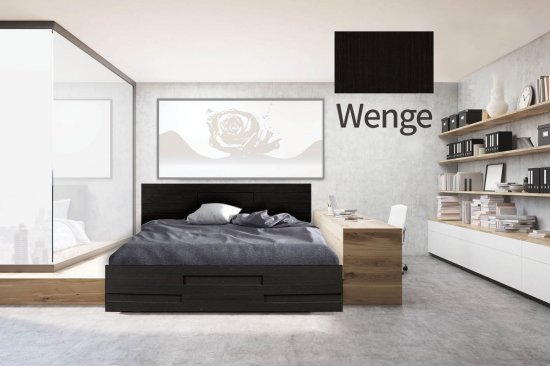 מיטה וחצי 120x190 דגם 7020 עץ דחוס + מזרן מתנה מבית Olympia - צבע מלמין וונגה