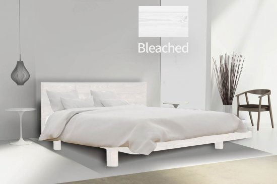 מיטה זוגית 140x190 דגם 5013 עץ מלא + מזרן מתנה מבית Olympia - צבע מולבן