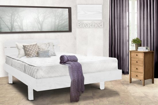 מיטה וחצי 120x190 דגם פרפר עץ מלא + מזרן מתנה מבית Olympia - צבע מולבן